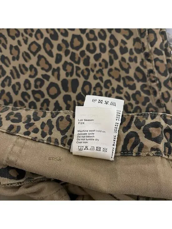 NWT ~ R13 Wide Leg Utility Pant in Leopard  Size 26 - Picture 8 of 8